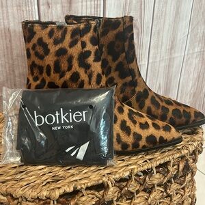 Botkier Greer Pointy Toe Genuine Calf Hair Bootie, Size 7.5 M - Brown